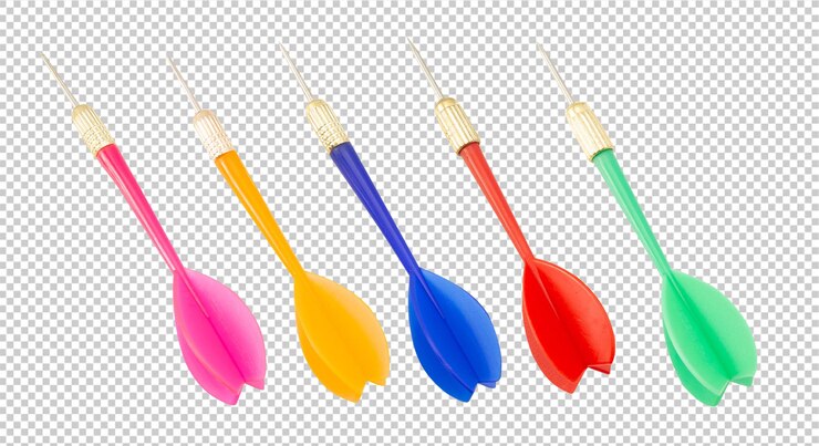 PSD set of darts cutout full depth of field