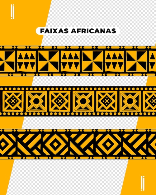 Set PSD di striscioni orizzontali del mese della storia nera African Black awareness