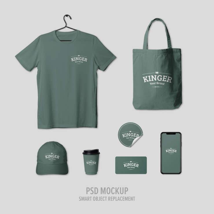 PSD set template mockup identitas perusahaan