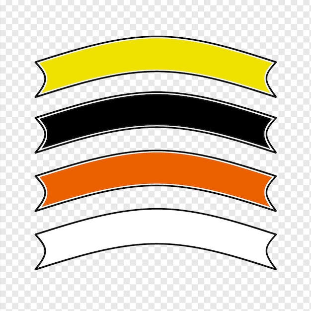 Set von Bändern unterer dritter Farbentwurf Texthintergrund leer durchsichtig