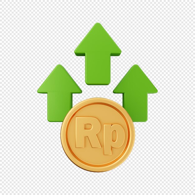 PSD seta 3d aumenta e diminui a ilustração do ícone