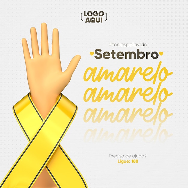 Setembro amarelo social-media-feed-vorlage