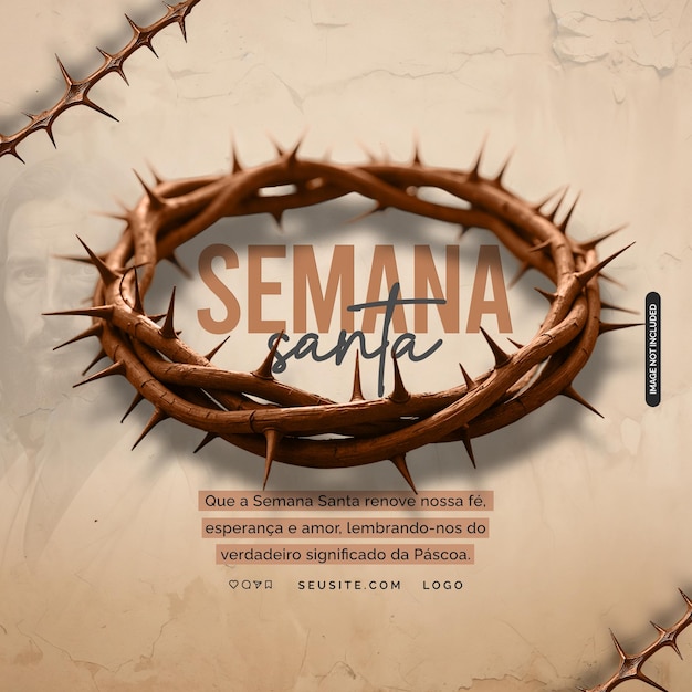 settimana santa flyer psd
