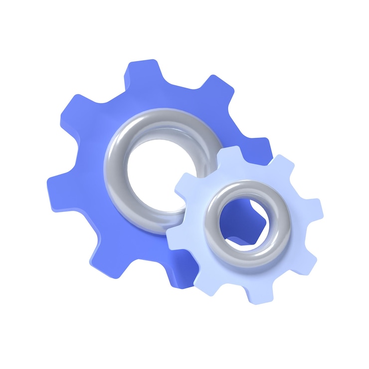 PSD setting 3d vector icon illustration asset