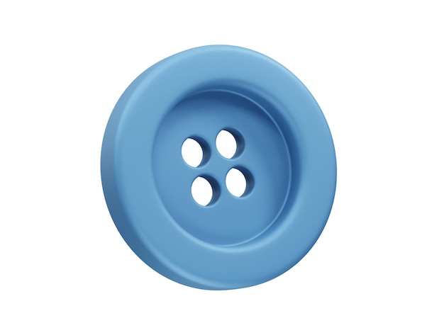sewing button icon 3d rendering illustration