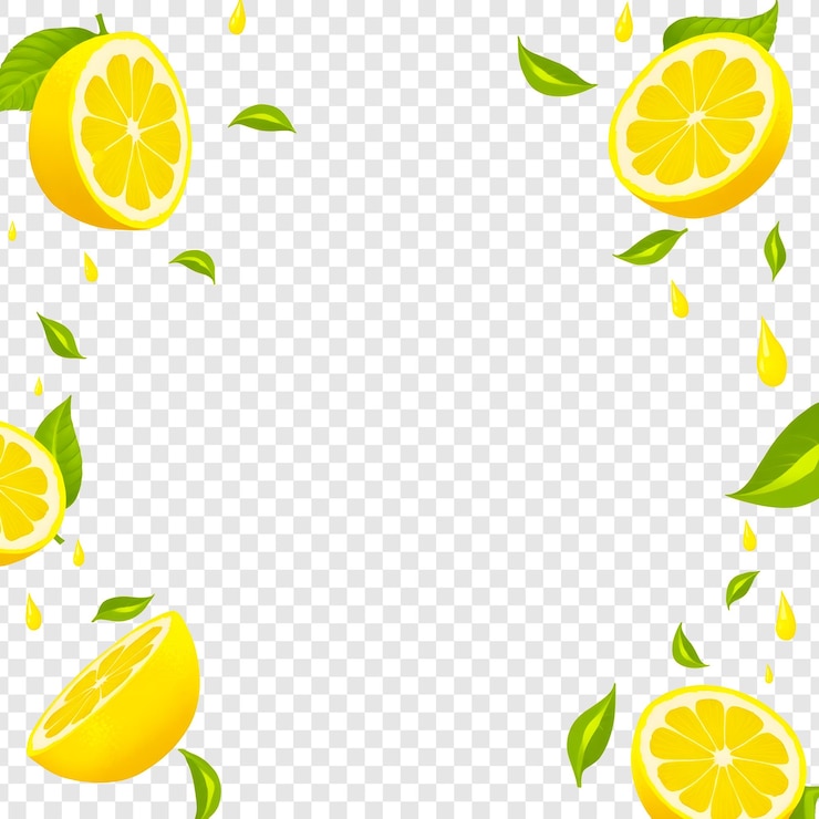 PSD sfondato di fette di limone fresco