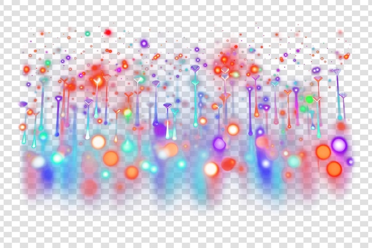 PSD sfondi con effetto png bokeh confetti illuminati