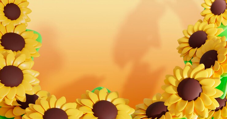 PSD sfondi di girasoli