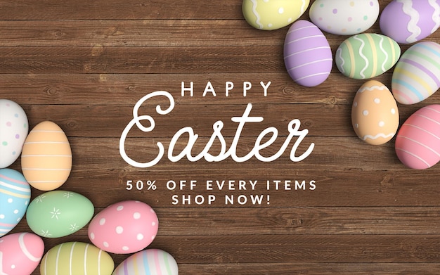 Sfondi di Pasqua con uova colorate pastello morbide
