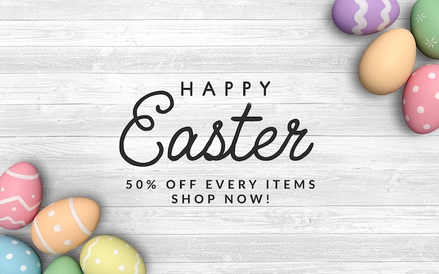 Sfondi di Pasqua con uova colorate pastello morbide