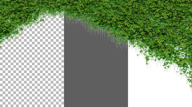 Sfondi di trifoglio su sfondo trasparente png rendering 3D