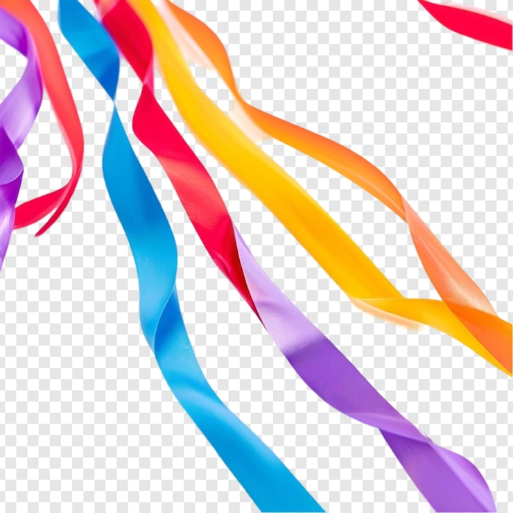 PSD sfondi eleganti con nastri di satin colorati che girano