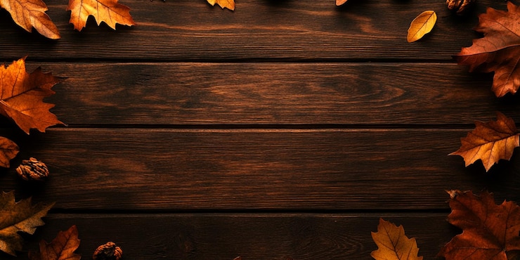 PSD sfondio d'autunno fatto di tavole di legno