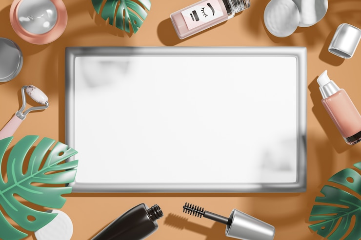 PSD sfondio del banner vuoto della vendita di bellezza