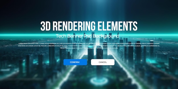 Sfondio della banner tecnologica 3D