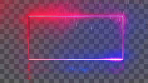 Sfondio PNG con notte piovosa fredda e ampia cornice rettangolare luci luminose astratte