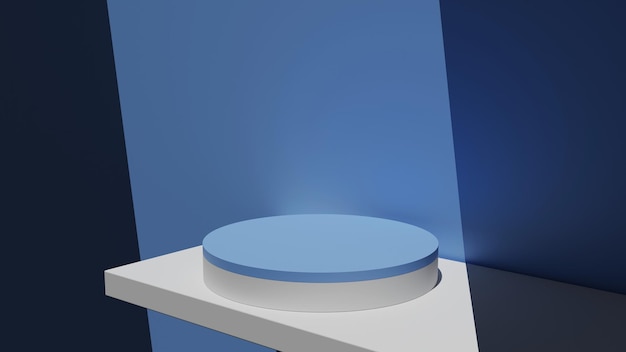 Sfondio realistico del podio del prodotto 3D Mockup minimo o presentazione di visualizzazione del prodotto
