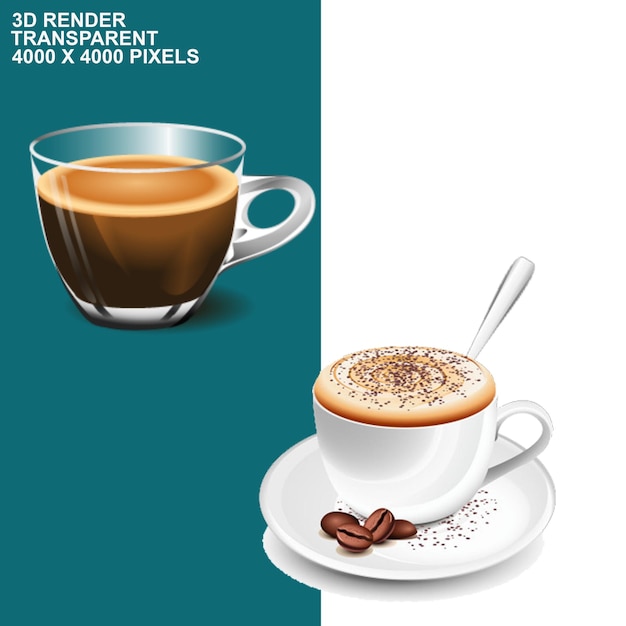 Sfondio trasparente della tazza di caffè