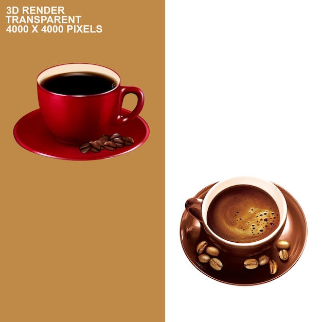 Sfondio trasparente della tazza di caffè