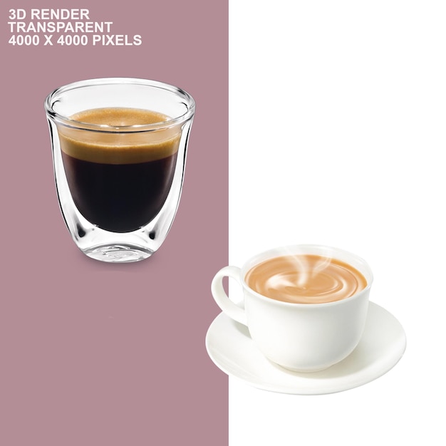Sfondio trasparente della tazza di caffè
