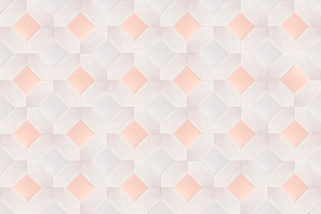 Sfondo 3D con motivo a rombi quadrati beige