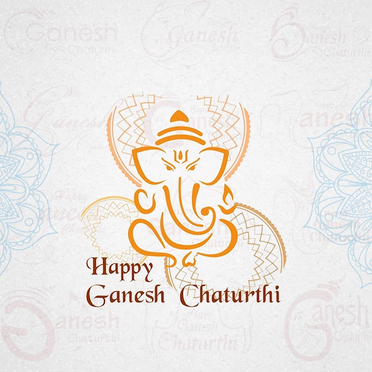 PSD sfondo artistico del festival indù felice di ganesh chaturthi