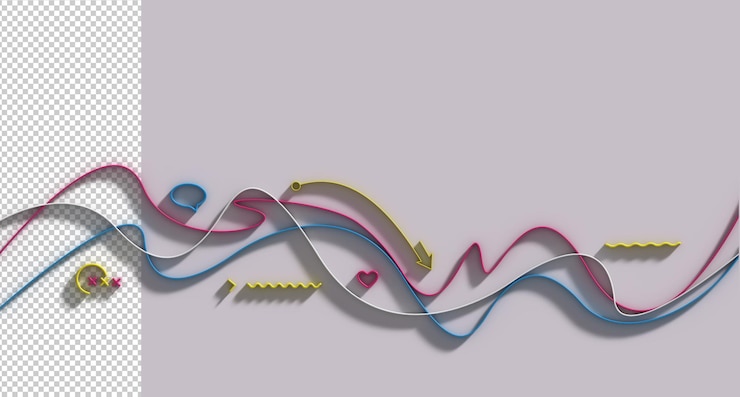 PSD sfondo astratto illustrazione digitale 3d design poster