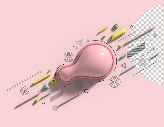 Sfondo astratto Illustrazione digitale 3d Design poster
