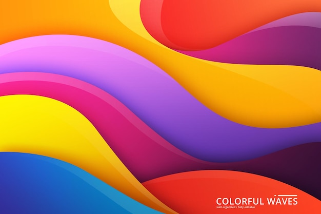 Sfondo con onde colorate