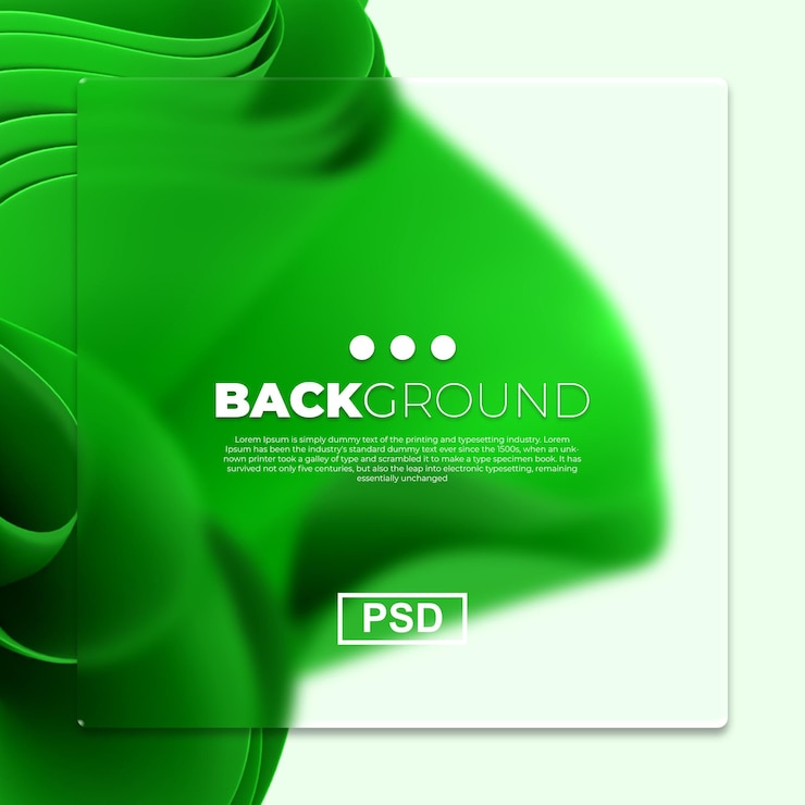 PSD sfondo desktop astratto 3d colore verde