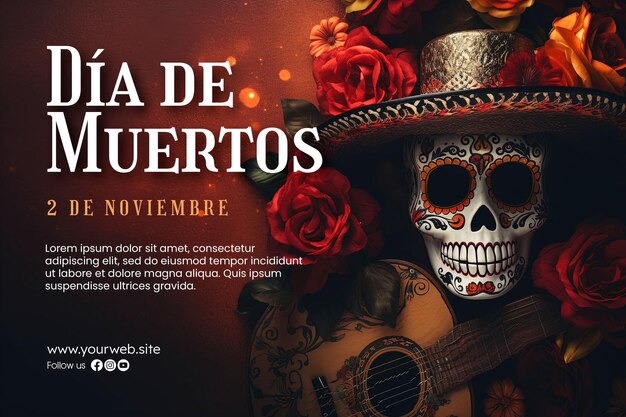 sfondo di celebrazione del dia de muertos