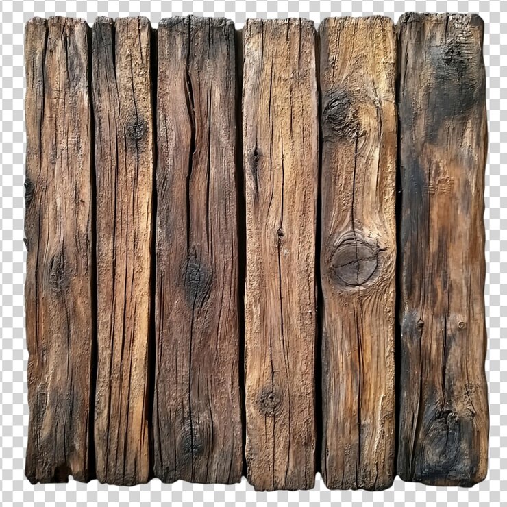 PSD sfondo di consistenza di legno marrone scuro isolato su sfondo trasparente