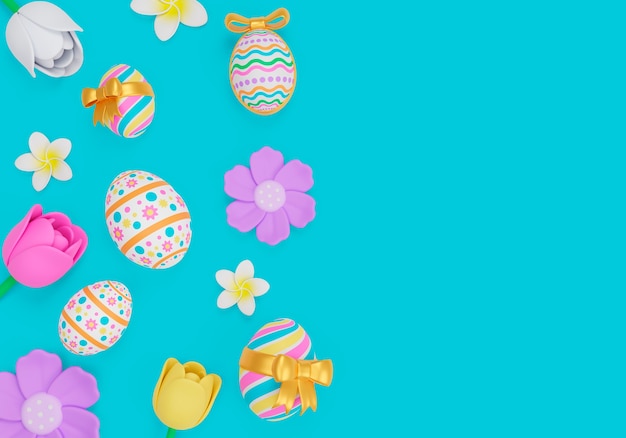 Sfondo di Pasqua con uova decorate
