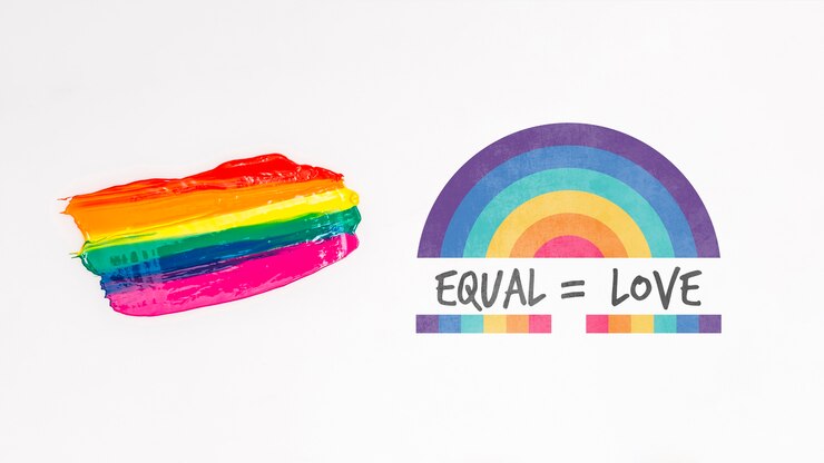 PSD sfondo gay pride con elementi