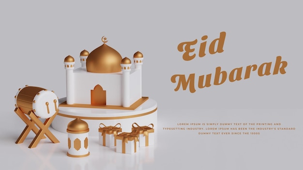 Sfondo islamico di lusso ramadan eid mubarak