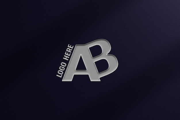Sfondo modello logo PSD 3d