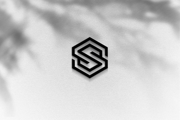 Sfondo muro premium Logo mockup