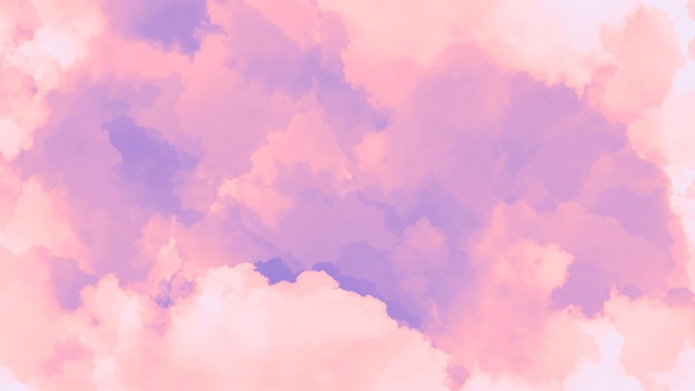 sfondo paesaggio del cielo illustrato in nuvole e pastello