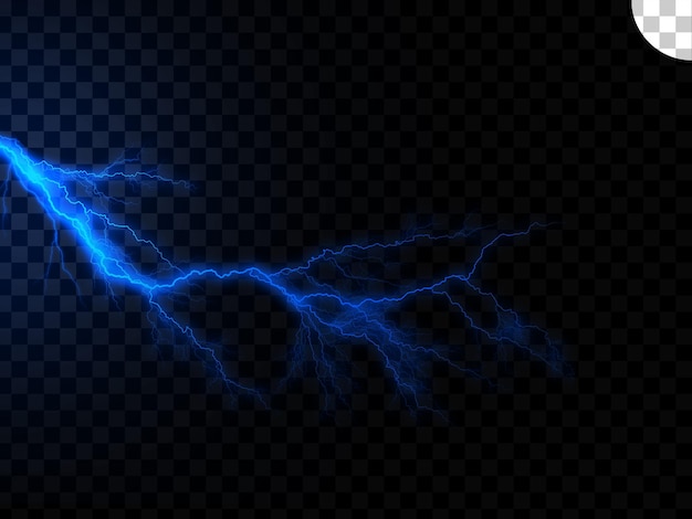 Sfondo trasparente effetto luce fulmine