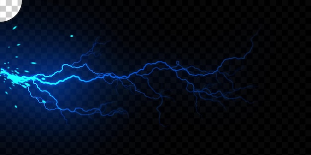 Sfondo trasparente effetto luce fulmine