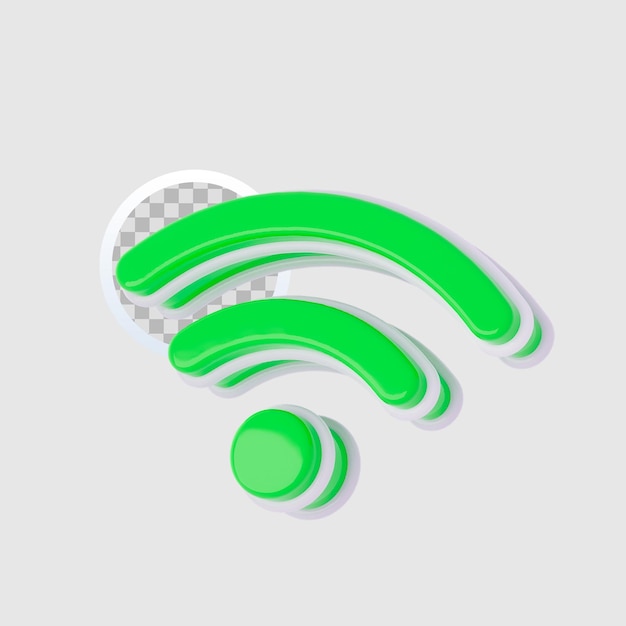 Sfondo trasparente icona wifi 3d Psd Premium