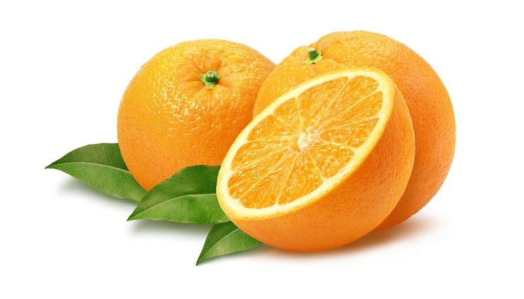 PSD sfondo trasparente isolato di frutta arancione