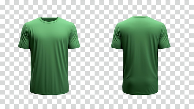 Sfondo trasparente mockup di maglietta verde chiaro psd