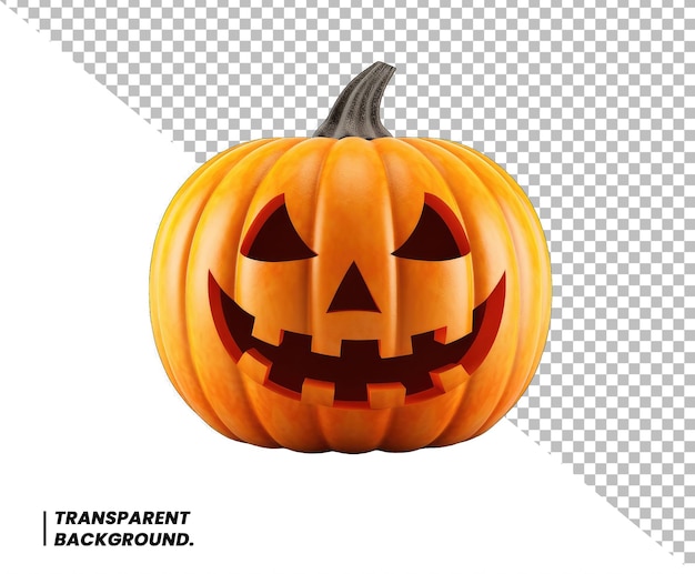 Sfondo trasparente PSD di zucca Jack O Lantern