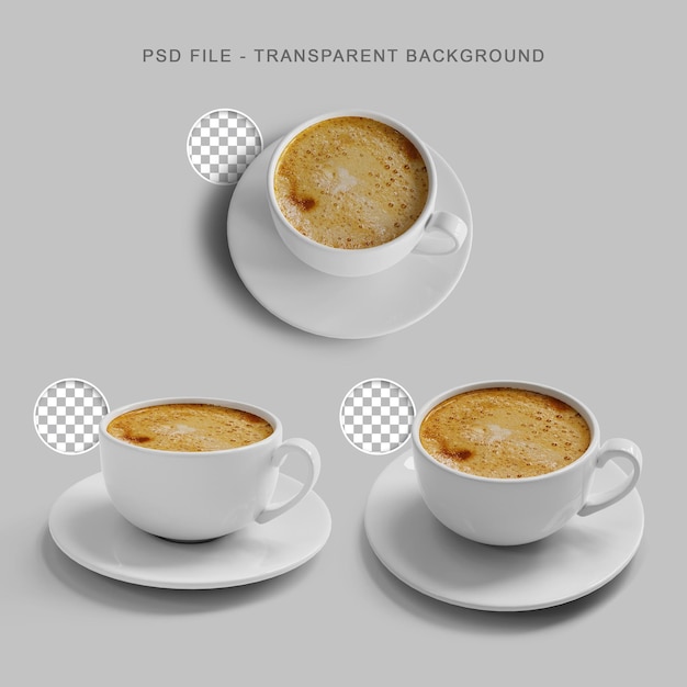 Sfondo trasparente una tazza di caffè