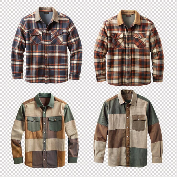PSD shacket a maniche lunghe png isolato per modelli di moda moderni e casuali