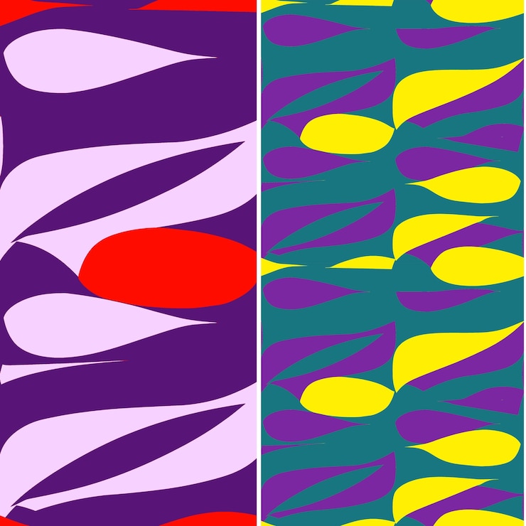 PSD shad avec silhouette allongée design minimal abstrait et modèles vectoriels de nature r