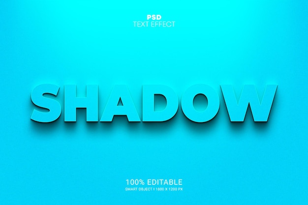 Shadow 3D PSD disegno effetto testo modificabile