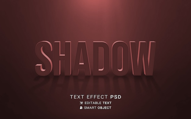 PSD shadow text effect