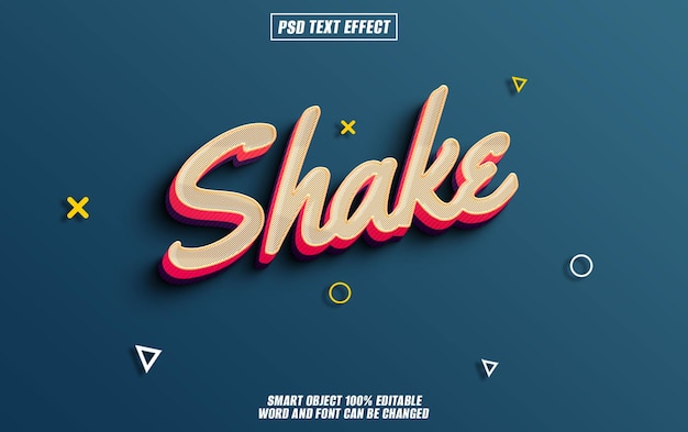 shake text effect font editable typography 3d text